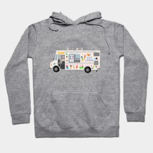 Ice Cream Truck Digital Art Illustration Hoodie